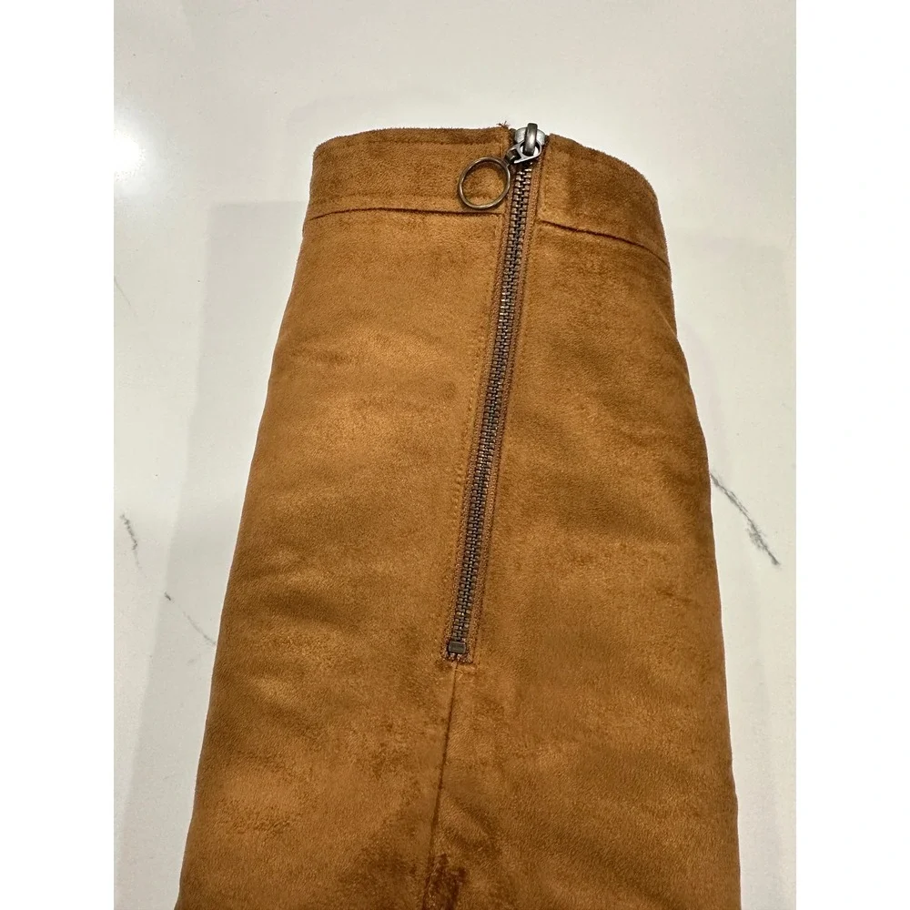 Old Navy Women's Brown Suede A-Line‎ Mini Skirt Size 12